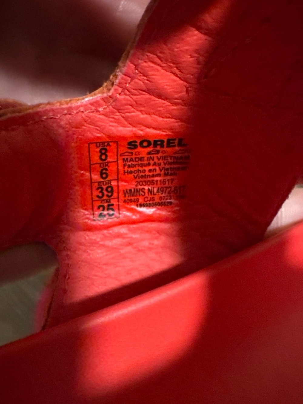 Sorel red platform sandals - Picture 4 of 4